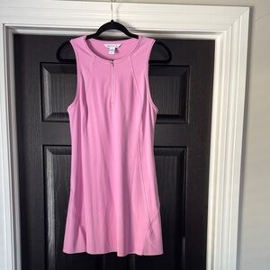 Athleta Pink Zip-Front Mini Dress